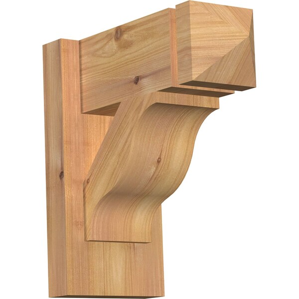 Ekena Millwork Funston Arts & Crafts Smooth Outlooker, Western Red Cedar, 5 1/2"W x 12"D x 12"H OUT06X12X12FST03SWR - main